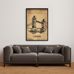 Framed 24 x 36 - Tower bridge illustration