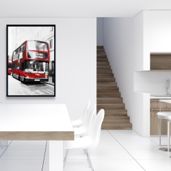 Framed 24 x 36 - Red bus londoner