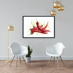 Framed 24 x 36 - Red hot peppers