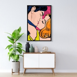 Encadré 24 x 36 - Couple de style pop art