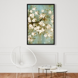 Framed 24 x 36 - White cherry blossom