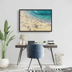 Encadré 24 x 36 - Foule à la plage l'été