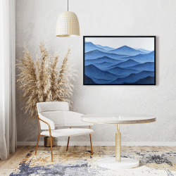 Framed 24 x 36 - Dark calm ocean waves