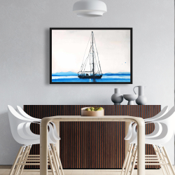 Framed 24 x 36 - Sailboat on a calm water