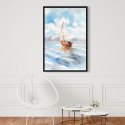 Framed 24 x 36 - Sailboat landscape