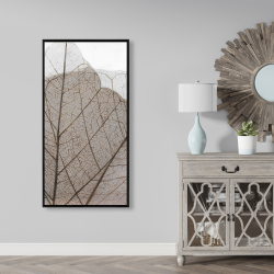 Framed 24 x 48 - Translucent dried leaves