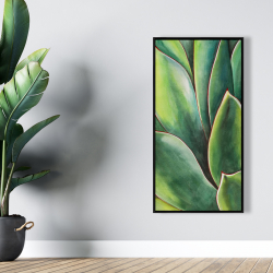 Encadré 24 x 48 - Plante d'agave à l'aquarelle