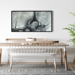 Framed 24 x 48 - Textured wooden logs