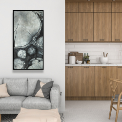 Framed 24 x 48 - Textured wooden logs