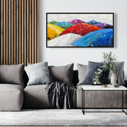 Encadré 24 x 48 - Parapluies colorés