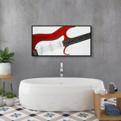 Framed 24 x 48 - Red rock guitar