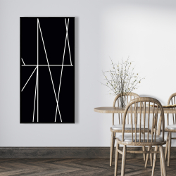 Encadré 24 x 48 - Rayures blanches sur fond noir