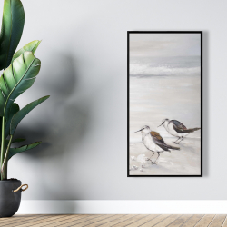 Encadré 24 x 48 - Deux oiseaux bécasseau