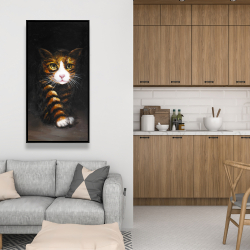 Framed 24 x 48 - Discreet cat