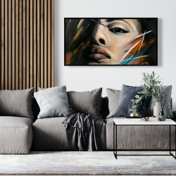 Framed 24 x 48 - Abstract woman portrait