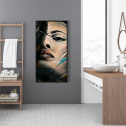 Framed 24 x 48 - Abstract woman portrait