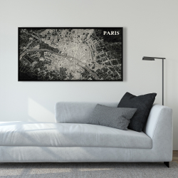 Framed 24 x 48 - Airplane satellite view