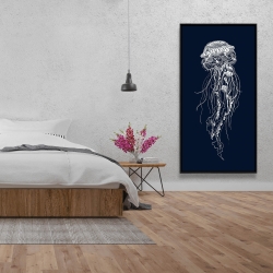 Encadré 24 x 48 -  illustration détaillée d'une méduse