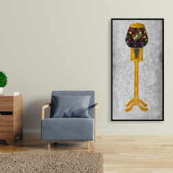 Framed 24 x 48 - Yellow gum dispenser