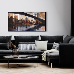 Encadré 24 x 48 - Coucher du soleil sur new-york