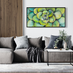 Encadré 24 x 48 - Succulent à l'aquarelle