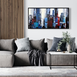 Encadré 24 x 48 - Ville bleue abstraite