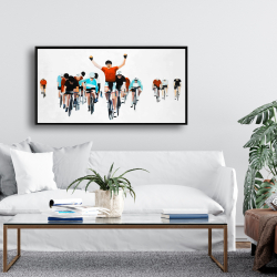 Encadré 24 x 48 - Cyclistes à la fin d'une course