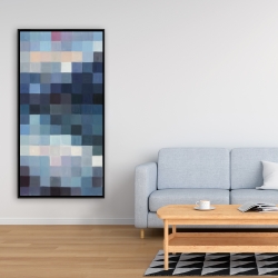 Encadré 24 x 48 - Paysage montagneux pixelisé