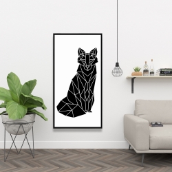 Framed 24 x 48 - Geometric fox