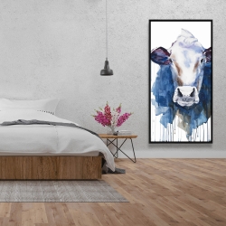 Encadré 24 x 48 - Vache à l'aquarelle