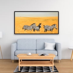 Encadré 24 x 48 - Troupeau de zèbres