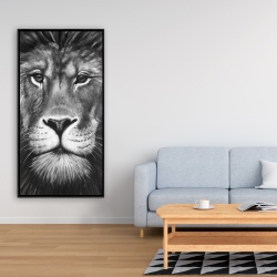 Framed 24 x 48 - Lion portrait