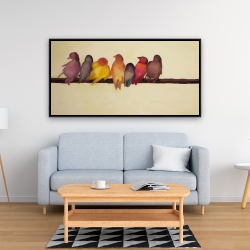 Encadré 24 x 48 - Famille d'oiseaux