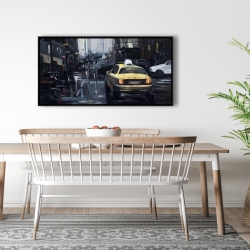 Framed 24 x 48 - New york in the dark