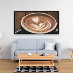 Framed 24 x 48 - Artistic cappuccino