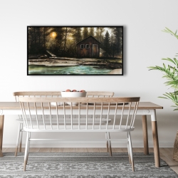 Encadré 24 x 48 - Cabane dans le bois