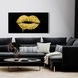 Framed 24 x 48 - Golden lips