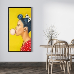 Encadré 24 x 48 - Femme rétro avec queue de cheval