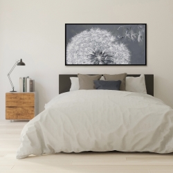 Framed 24 x 48 - Blowing dandelion