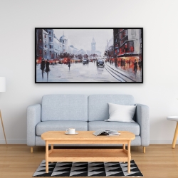 Encadré 24 x 48 - Scene de rue avec voitures