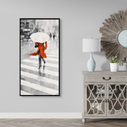 Encadré 24 x 48 - Jour pluvieux dans la ville