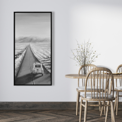 Framed 24 x 48 - Car on the road