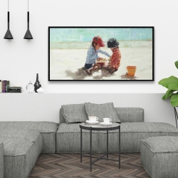 Encadré 24 x 48 - Fillettes à la plage