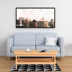 Framed 24 x 48 - Water towers