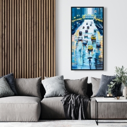 Framed 24 x 48 - Rainy streets of new york