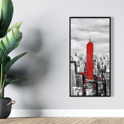 Framed 24 x 48 - Empire state building of new york