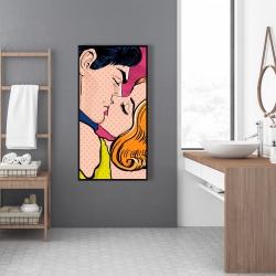 Encadré 24 x 48 - Couple de style pop art