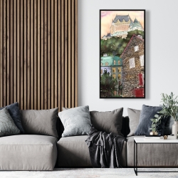 Encadré 24 x 48 - Château frontenac dans le petit champlain
