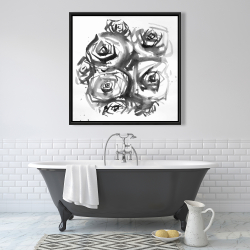Encadré 36 x 36 - Ensemble de roses abstraites