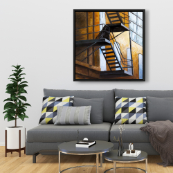 Encadré 36 x 36 - Sortie d'un appartement de new york